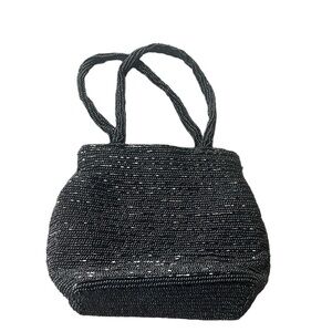 Black Beaded Evening Bag